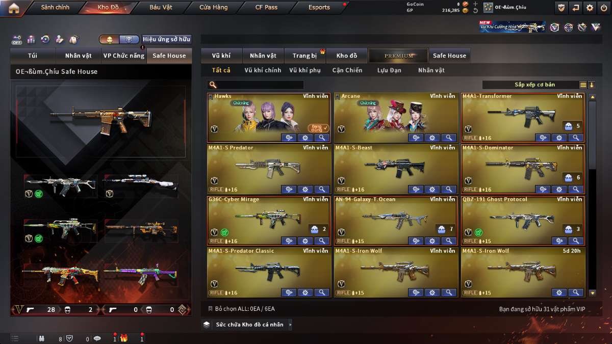 shop acc cf uy tin gia re